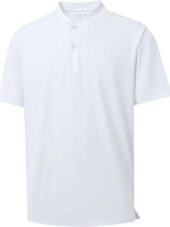 Other - Mens White Dry Fit Henley Shirt Moisture Wicking Casual Performance Tee